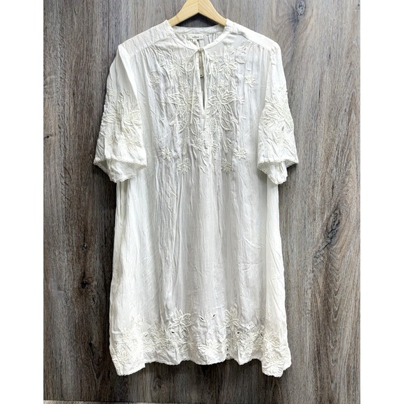 Wilfred Dresses & Skirts - NWT Wilfred Boho Dress M White Embroidery Lace Swim Cover-up w/Liner MSRP $150